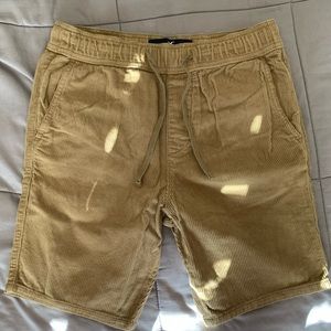 Hollister Khaki Corduroy Shorts Small